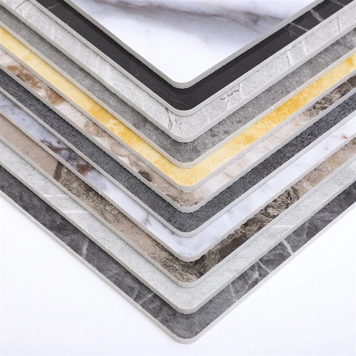 Grey Marble PVC Vaj Huam Sib Luag