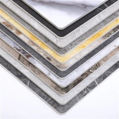 Grey Marble PVC Vaj Huam Sib Luag