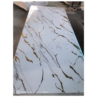 PVC Phab Ntsa Vaj Huam Sib Luag UV Mármol Txheej