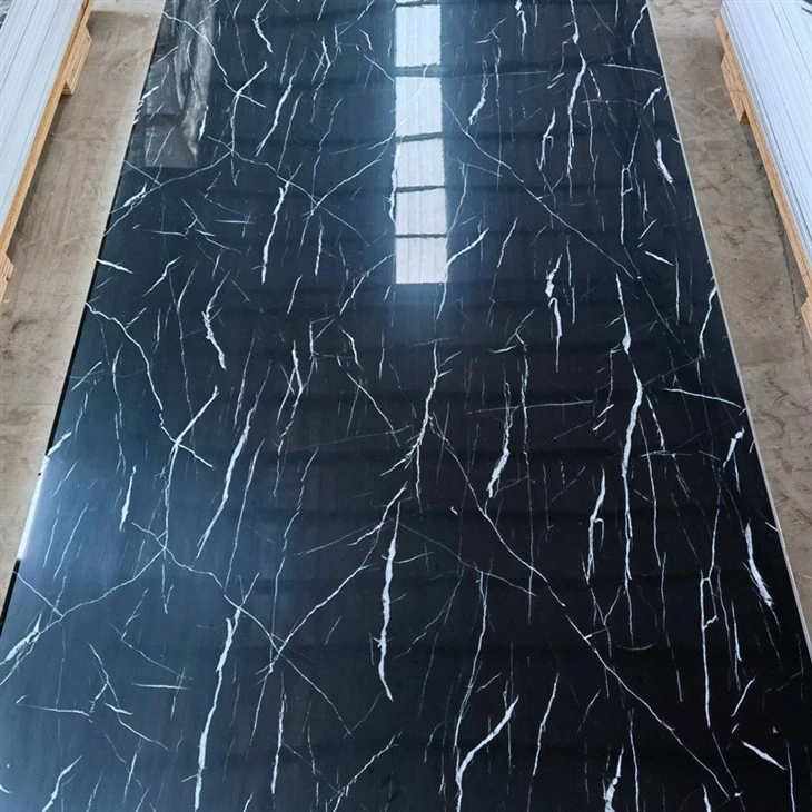 Vaj Huam Sib Luag Dawb Marble PVC Phab Ntsa Vaj Huam Sib Luag
